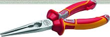 Длинногубцы прямые диэлектрические 1000В VDE 205 мм, покрытие Crom, рукоятки SoftGripp 3K | код 140-49-VDE-205 | NWS