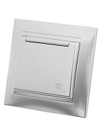 Розетка 2П+З 16А 250В IP44 с крышкой серебр. металлик Лама TDM | код SQ1815-0226 | TDM