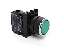 Кнопка нажимная круглая зеленая B100DY | код B100DY | EMAS