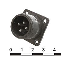 Разъём SZC ШР20П4ЭШ8 ВИЛКА (SZC), 4 контакта | код 106855 | SZC