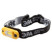 Фонарь аккумуляторный налобный светодиодный рабочий GA-801 мощный яркий 4 режима желт./черн. | код Б0061089 | Эра