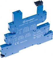 Розетка MasterPLUS с винтовыми клеммами (с зажимной клетью) для реле 34 серии, питание 24В AC/DC, в комплекте пластиковая клипса, опции: LED | код 93630024 | FINDER