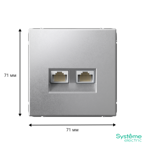 ARTGALLERY РОЗЕТКА двойная компьютерная RJ45+RJ45, кат. 5е, механизм, АЛЮМИНИЙ | код GAL000385 | Systeme Electric фото 2 ARTGALLERY РОЗЕТКА двойная компьютерная RJ45+RJ45, кат. 5е, механизм, АЛЮМИНИЙ | код GAL000385 | Systeme Electric фото 2