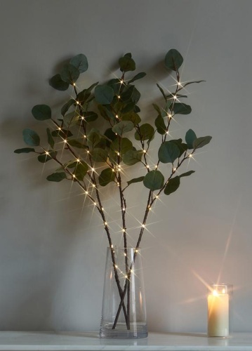 Ветвь эвкалипта иммитация 62см 32LED тепл. бел. IP44 6ч таймер кабель корич. 50см | код KOC_INT-B131 | КОСМОС Ветвь эвкалипта иммитация 62см 32LED тепл. бел. IP44 6ч таймер кабель корич. 50см | код KOC_INT-B131 | КОСМОС