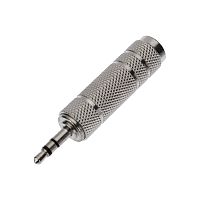 Переходник штекер стерео 3,5 мм - гнездо стерео 6,3 мм, металл REXANT | код 14-0213 | REXANT