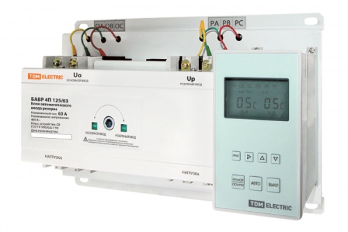 Блок автоматического ввода резерва БАВР 4П 125/63А TDM | код SQ0743-0009 | TDM