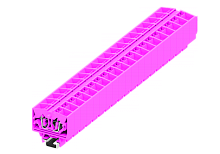 254399 Клемма TB 2-2 проходная на малую DIN-рейку SP15, фронт.подключение, сеч. 2.5мм2, розов., шт | код 254399 | SUPU