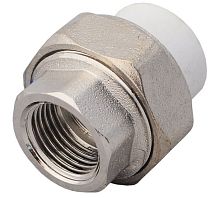 Муфта разъемная 40 х 1 1/4' ВР полипропиленовая PPR белая (10155032) | код 00000015201 | Valfex