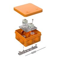 Коробка огнестойкая для о/п 40-0210-FR1.5-4-П Е15-Е120 с термопредохранителем RAL2004 80х80х40 (44 шт/кор) Промрукав | код 40-0210-FR1.5-4-П | ПРОМРУКАВ