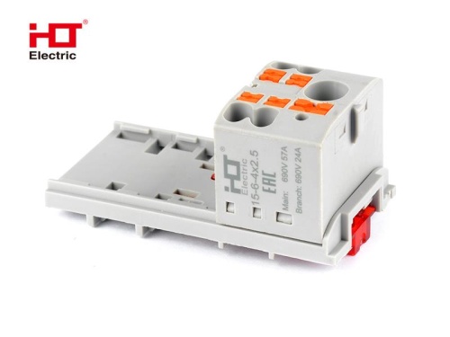 Распределительный Блок ПНК-15 вводной провод 6 мм2 /отходящие провода 4x2.5мм2 крепление PAD-NS15/35 HLT | код 081-27-014 | HLT