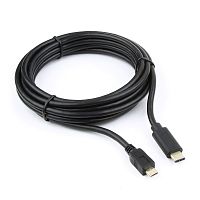 Кабель USB Cablexpert CCP-USB2-mBMCM-10, USB2.0 microBM/USB Type-C, 3м, пакет | код CCP-USB2-mBMCM-10 | Cablexpert