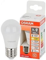 Лампа светодиодная LED Star Шарообразная 9Вт (замена 75Вт), 806Лм, 2700К, цоколь E27 OSRAM | код 4058075696563 | LEDVANCE