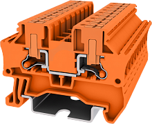 TPV4-2-OG Клемма TP 1-1 проходная боковой ввод Push-in, сеч.4мм2, оранж., шт | код TPV4-2-OG | SUPU