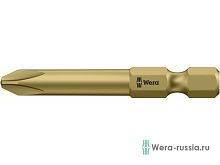 Бита 851/4 A PH, сверхтвердая, заостренные грани наконечника, хвостовик 1/4' E 6.3, PH 0 x 50 мм | код WE-134929 | Wera