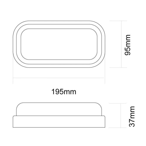 Светильник светодиодный ЖКХ 18Вт 6500К IP65 220В влагозащ. овал LBF-0903 C01 Ultraflash 15350