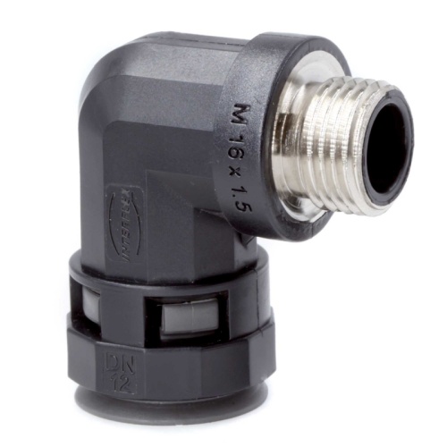 Муфта 90 грд. труба-коробка с металлической резьбой DN 48 мм, М50х1,5, полиамид, цвет черный | код PAZ48M50N | DKC Муфта 90 грд. труба-коробка с металлической резьбой DN 48 мм, М50х1,5, полиамид, цвет черный | код PAZ48M50N | DKC