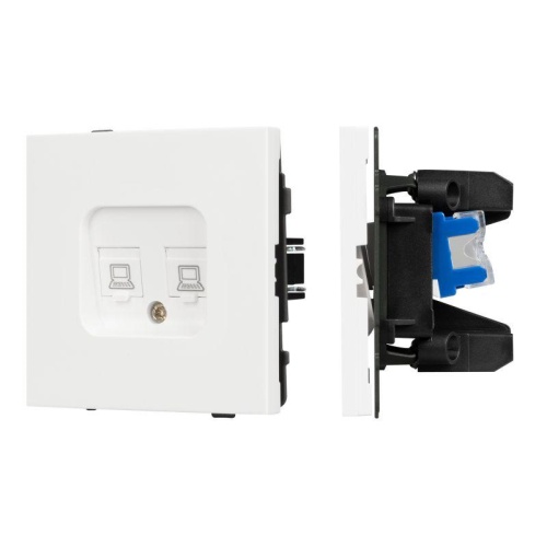 Механизм компьютерной розетки двойной SCT-TENDO-MPC2-SFPL-WH RJ-45 CAT6 Arlight 054598