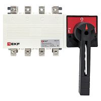 Рубильник-переключатель 100A 4P c рукояткой управления для прямой установки PowerSwitch EKF | код pscs-100-4 | EKF