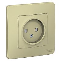 BLANCA С/У РОЗЕТКА без заземления со шторками, 16А, 250В, БЕЖЕВЫЙ | код BLNRS000117 | Systeme Electric