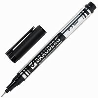 Маркер для CD и DVD BRAUBERG, ЧЕРНЫЙ, супертонкий металлический наконечник, 0,5 мм, 150512 | код 150512| BRAUBERG