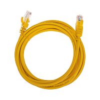 Патч-корд U/UTP, CAT 5e, RJ45-RJ45, 26AWG, LSZH, желтый, 3м REXANT | код 02-0105-3 | REXANT