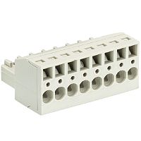Розеточный разъем, прямой, на кабель, шаг 3,5 мм, 12 полюсов, номинальное сечение: 1,5 мм кв., пружинная фиксация провода, 250V, 8А, с маркировкой, цвет: серый, серия 8513 BFK | код 25.630.1253.0 | Wieland