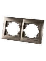 Рамка 2-х постовая горизонтальная бронза Лама TDM | код SQ1815-0730 | TDM