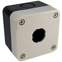 Кнопочный пост RUICHI GB2-B01, 1-местный, IP40/IP65, 10 А, 68х68х51 мм, открытой установки, черный/серый | код 66313 | Ruichi