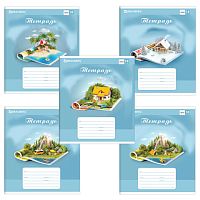 Тетрадь 18 л. BRAUBERG, клетка, обложка картон, WORLD IN BOOK, 402993 | код 402993 | BRAUBERG