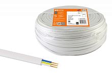 Провод ПГВВП 3х1.5 ГОСТ (бухта 100м) белый | код SQ0127-0556 | РЭМЗ ТМ