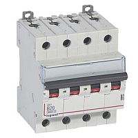 Выключатель автоматический четырехполюсный DX3 6000 20А B 10кА | код. 407625 |  Legrand 