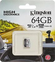Флеш карта microSDXC 64GB Kingston SDCE/64GB High Endurance w/o adapter | код 1143263 | Kingston