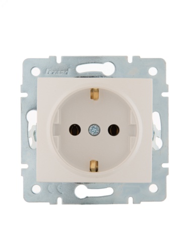 KARINA Розетка с/з керамика жемчужно-белый перламутр (10шт/120шт) | код 707-3088-122 | Lezard