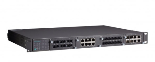Шасси коммутатора PT-7828-F-48-HV Layer 3 modular Ethernet switch with 3 slots for Ethernet,1 slot for Gigabit Ethernet,88-300 VDC or 85-264 VAC, -40 to 85 | код 00-06004309 | MOXA