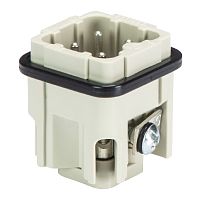 Вилочная контактная вставка REVOS MINI, Size MINI, винтовая фиксация, 3 полюса + РЕ, 400 V, 10 А, материал контактов: медный сплав, тип покрытия контактов: олово | код 73.310.0353.0 | Wieland