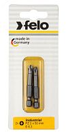 Бита крестовая PZ 1X50, серия Industrial, 2 шт в блистере | код 3101536 | Felo