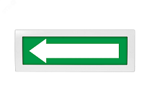 Оповещатель световой с резервным источником питания Молния-220-РИП Стрелка влево зеленый фон | код Молния 220 РИПСтрВл | Вистл