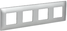 SKANDY Рамка 4-мест. SK-F04S сереб. IEK | код SK-M42-K23 | IEK