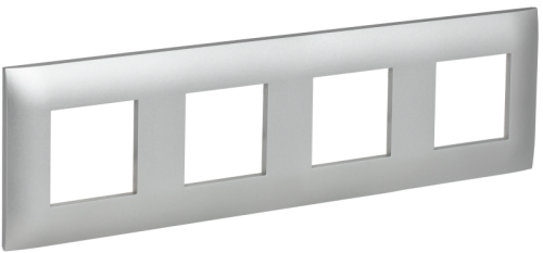 SKANDY Рамка 4-мест. SK-F04S сереб. IEK | код SK-M42-K23 | IEK SKANDY Рамка 4-мест. SK-F04S сереб. IEK | код SK-M42-K23 | IEK