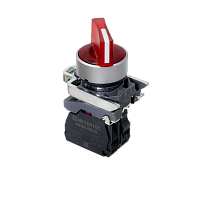 Переключатель на 2 положения с фиксацией и подсветкой, красный, 1NС, 220V AC/DC, IP65, металл MTB4-BK24723 | код 137171 | MEYERTEC