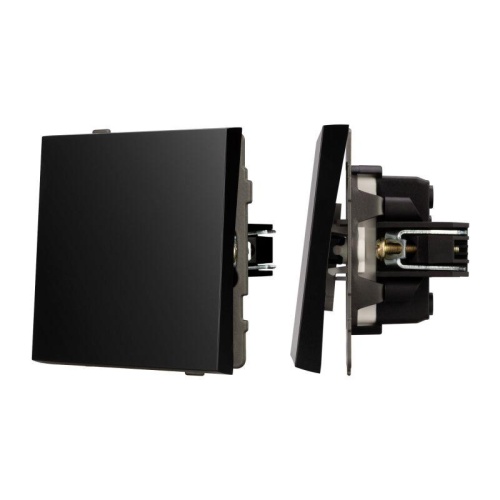 Механизм выключателя одноклавишный проходной SWT-TENDO-MKP1-PL-BK 230В 10А Arlight 054041