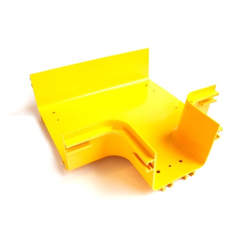 Горизонтальный отвод с лотка 240 мм на лоток 120 мм, желтый | код LAN-OT240-HT120 | LANMASTER Горизонтальный отвод с лотка 240 мм на лоток 120 мм, желтый | код LAN-OT240-HT120 | LANMASTER