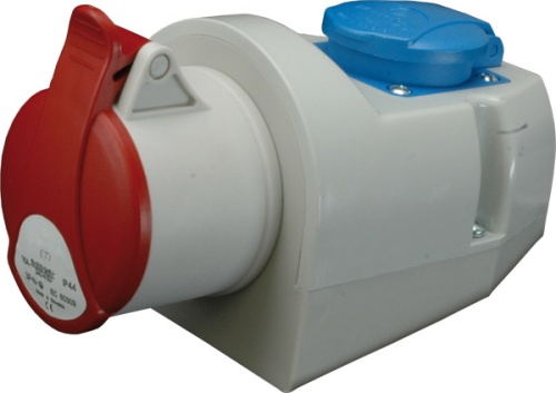 Розетка комбинированная EZCZ-S-3243 IP44 (32A, 400V/230V, 3P+PE / EE 16S Schuko) | код 004482052 | ETI Розетка комбинированная EZCZ-S-3243 IP44 (32A, 400V/230V, 3P+PE / EE 16S Schuko) | код 004482052 | ETI