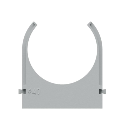 Крепеж-клипса для труб d40мм прямой монтаж сер. (уп.30шт) КМ LO67234 фото 3