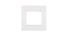 Лицевая панель NIKOMAX под 1 вставку 50х50мм, британского формата, белая | код NMC-PL1PB-WT | NIKOMAX