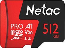 Флеш карта microSDXC 512GB Netac NT02P500PRO-512G-R P500 Extreme Pro + adapter | код 1809907 | NETAC