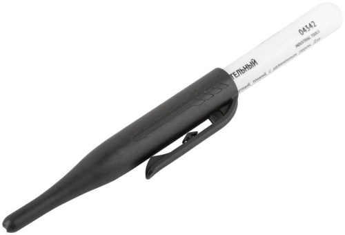 Маркер строительный перманентный, тонкий, удлиненное перо, черный | код 4342 | FIT фото 3