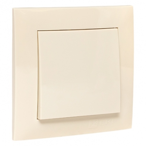 Валенсия выключатель 1-кл. 10А кремовый перекрестный EKF | код EWV10-221-20 | EKF