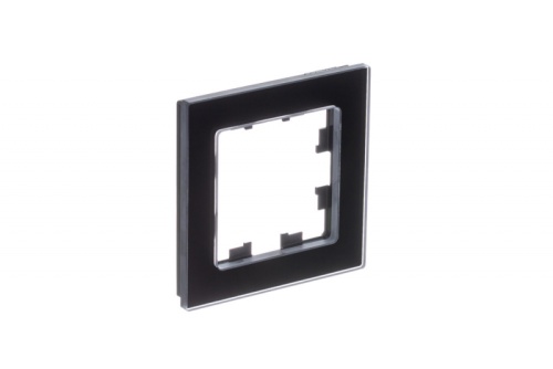 ATLASDESIGN NATURE 1-постовая РАМКА, НАТУРАЛЬНОЕ СТЕКЛО, ЧЕРНЫЙ | код ATN361001 | Systeme Electric