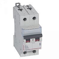 Выключатель автоматический двухполюсный DX3 10000 32А B 16кА | код. 408945 |  Legrand 